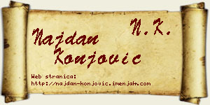 Najdan Konjović vizit kartica